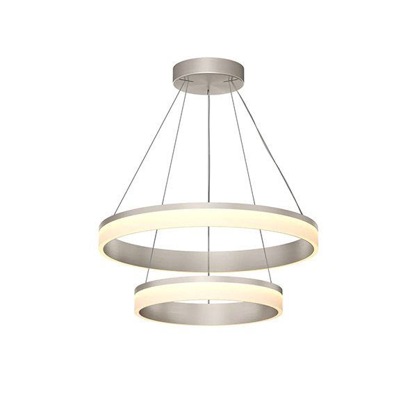 Подвесной светильник  63W Белый теплый DENKIRS RING DK6672-SN 230V круглый никель/белый