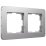 Рамка металлическая 2 поста WERKEL Platinum W0022606 алюминий
