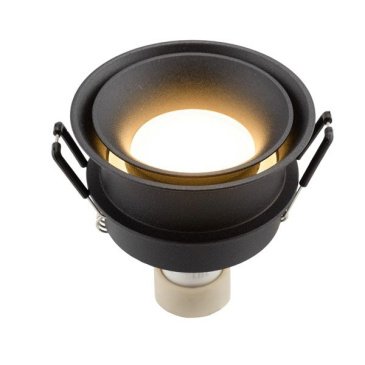 Встраиваемый светильник без лампы DENKIRS ODENCE DK2403-BK GU10 черный круглый IP44