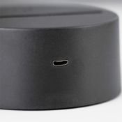Основание для светильника LED сенсорное 7 цветов USB черный 10х10х3,5 см