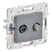 Розетка встраиваемая комбинированная IEK SKANDY SK-AF20-O-K03 SK-A13Gr TV+SAT серый