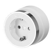 Ретро розетка пластиковая WERKEL RETRO Vintage W5871050 с з/к белый матовый/хром