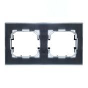 Рамка пластик 2 поста IEK BRITE BR-M22-44-K35 РУ-2-БрМ-44 маренго IP44