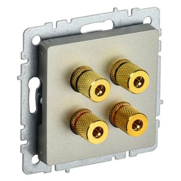 Розетка встраиваемая аудио IEK BRITE BR-S40-K37 РА10-БрШ шампань