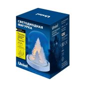 фигурка  светодиодная &quot;Рождество2&quot;  Белый теплый Колба с фигурой  UL-00008590 ULD-F030 WARM WHITE 1Led, 1хCR2032, IP20
