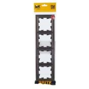 Рамка пластик 4 поста IEK BRITE BR-M42-K45 РУ-4-БрТБ бронза