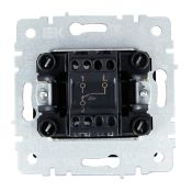 Выключатель встраиваемый одноклавишный проходной IEK BRITE BR-V12-0-10-K02 ВС10-1-6-БрЧ черный