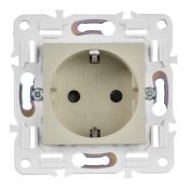 Штепсельная розетка встраиваемая IEK SKANDY 16А SK-R14-16-K10 SK-R04B с з/к без з/ш бежевый