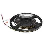 Светодиодная лента Белый теплый 2835 24V 12W/m 160Led/метр 029426(2) RT-A160-BLACK-8mm 3000К PRO (черная плата)