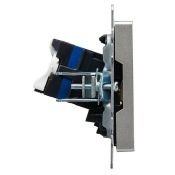Розетка встраиваемая компьютерная двойная IEK BRITE BR-K20-2-K47 РК11-2-БрА RJ45 кат.6 алюминий