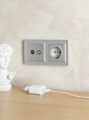 Рамка пластик 2 поста IEK BRITE BR-M22-44-K47 РУ-2-БрА-44 алюминий IP44