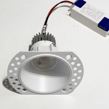 Встраиваемый светильник без лампы HOKASU FocusEdgeless (MR16/GU10) - White круглый белый