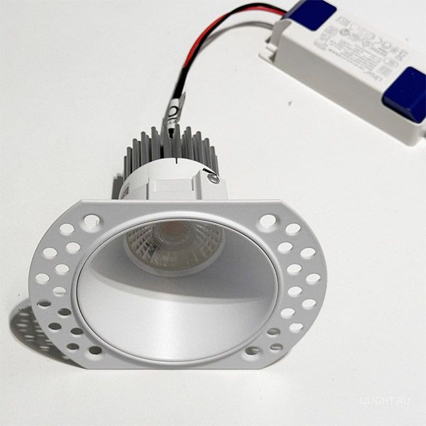 Встраиваемый светильник без лампы HOKASU FocusEdgeless (MR16/GU10) - White круглый белый