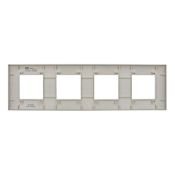 Рамка пластик 4 поста IEK SKANDY SK-M42-K23 SK-F04S серебряный