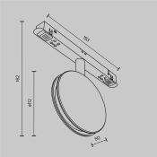 Трековый светильник  6W Белый дневной Контур/Outline Exility 180deg TR090-2-6W4K-B IP20 на магнитный шинопровод черный