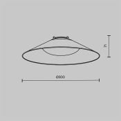 Светильник Белый дневной 12W Кампана/Campana Parity 120deg TR127B-12W4K-B подвесной для текстильной системы черный