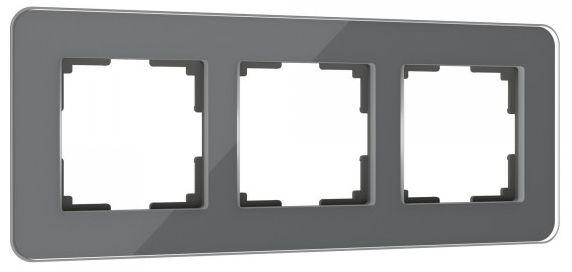 Рамка стеклянная 3 поста WERKEL Elite W0032440 графит