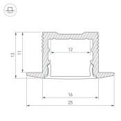 алюминиевый профиль SL-SLIM-H13M-F25-3000 ANOD 036040