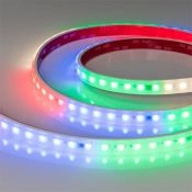 Светодиодная лента RGB+Белый теплый 5060 24V 17W/m 70Led/метр IP67 056722 герм (PS-силиконовая экструзия) DMX-PS-B70-14mm RGBW-Warm-PX7