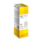 Трековый светильник однофазный IEK LIGHTING без лампы 4117 LT-UCB0-4117-GU10-1-K01 на шинопровод белый