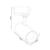 Трековый светильник однофазный  8W Белый дневной ULB-Q230 28W-4000К WHITE 35deg на шинопровод белый UL-00011824 Volpe