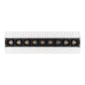 Встраиваемый светильник  20W Белый теплый  031926 MS-ORIENT-BUILT-TRIMLESS-TC-S38x277-20W  220V IP20 прямоугольный под шпаклевку белый с черной вставкой