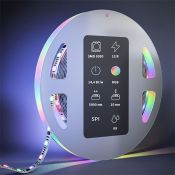 Светодиодная лента 12V 14.4W/m 201243 SPI Ultra (5060, 300 LED, 5m) герм (силикон) Ultra IP65