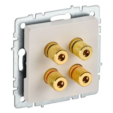 Розетка встраиваемая аудио IEK BRITE BR-S40-K1 РА10-БрКр бежевый