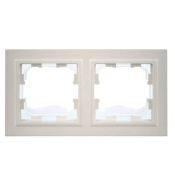 Рамка пластик 2 поста IEK BRITE BR-M22-44-K36 РУ-2-БрЖ-44 жемчуг IP44