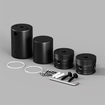 Держатель для гибкого неона Maytoni NEMO 20312 для накладного монтажа неона 360° D25 черный