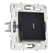 Выключатель встраиваемый одноклавишный с подсветкой IEK SKANDY SK-V10-1-10-K02 SK-V07Bl черный