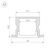 алюминиевый профиль ARH-LINE-2315-F-2000 ANOD 036327