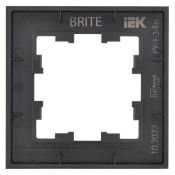 Рамка стеклянная 1 пост IEK BRITE BR-M12-G-31-K02 РУ-1-2-Бр черный матовый