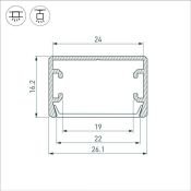 алюминиевый профиль KLUS PLS-LOCK-H16-SMT-2000 ANOD BLACK 033295