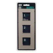 Рамка стеклянная 3 поста IEK SKANDY SK-M32-G-K37 SK-F23Sh шампань