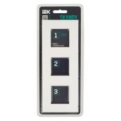 Рамка стеклянная 3 поста IEK SKANDY SK-M32-G-K01 SK-F23W арктический белый