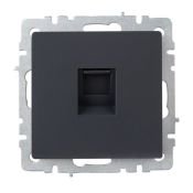 Розетка встраиваемая компьютерная IEK BRITE BR-K10-1-K53 РК10-БрГ RJ45 кат.5E графит