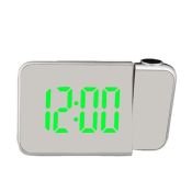 Часы - будильник электронные настольные с проекцией на потолок, календарем, 2ААА, USB серый