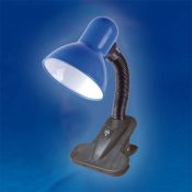 светильник настольный без лампы TLI-222  E27 09406 на прищепке голубой