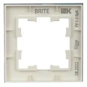 Рамка стеклянная 1 пост IEK BRITE BR-M12-G-K01 РУ-1-2-БрБ белый