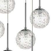 Подвесной светильник без лампы Lightstar 815260 BARI 6х40W G9 шар хром/прозрачный
