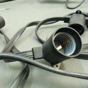 Гирлянда Belt-Light Арена света 2 жилы шаг 40см патроны E27 провод черный (10м) IP65