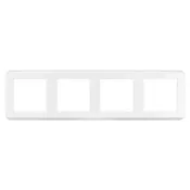 Рамка пластик 4 поста Arlight VERSA 045187 FRM-VERSA-PL-4-WH белая