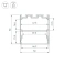 алюминиевый профиль ARH-LINE-S-5050-3000 BLACK 041841