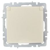 Штепсельная розетка встраиваемая IEK BRITE 16А BR-R16-16-K10 РСбш10-3-БрКр с з/к и шторками с крышкой бежевый IP20