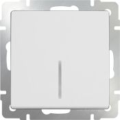 Выключатель встраиваемый  одноклавишный проходной с подсветкой  WERKEL WL01-SW-1G-2W-LED / W1112101  белый