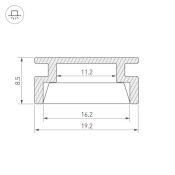 алюминиевый профиль KLUS HR-2000 ANOD 019190