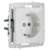 Штепсельная розетка встраиваемая IEK BRITE 16А BR-R11-16-K01 РС11-1-0-БрБ с з/к без з/ш белый