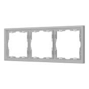 Рамка пластик 3 поста Arlight FRM-NOBE-SFPL-3-IS 059459 никель