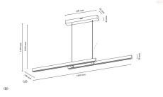 светильник  27W Белый дневной SMAL DOUBLE G1519674  220V IP20 прямоугольный подвесной дуб